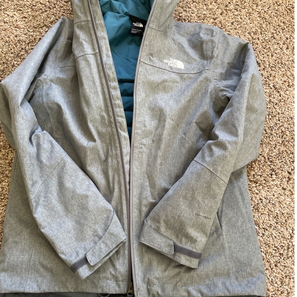 The North Face Womens DryVent Hooded Quilted Insulated Jacket Heather Grey M - Picture 12 of 16
